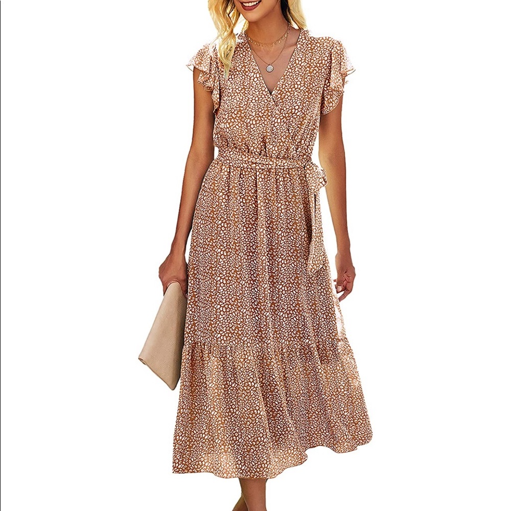 Ruffle Faux Wrap Dress